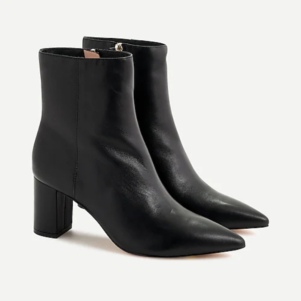 New J. Crew Sadie black boot in leather, size 7.5